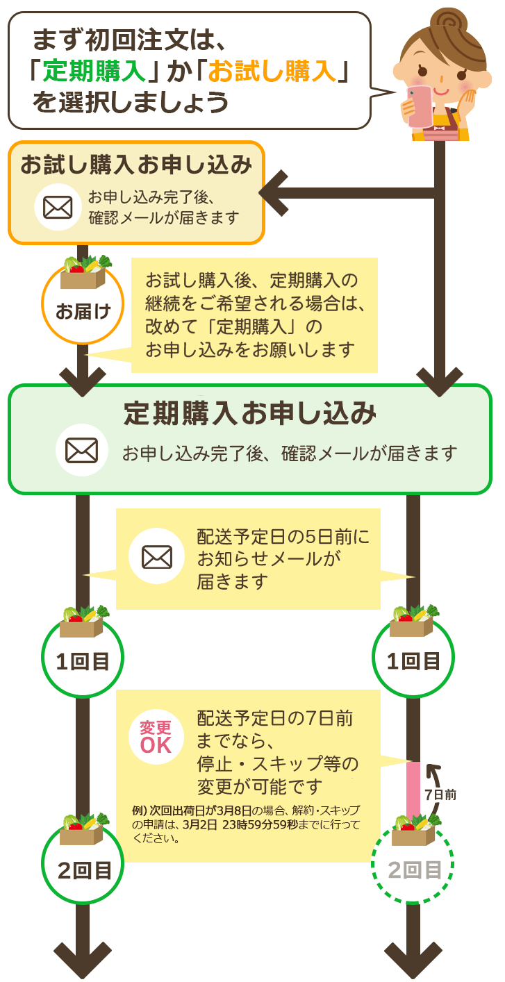 お届けの流れイメージ